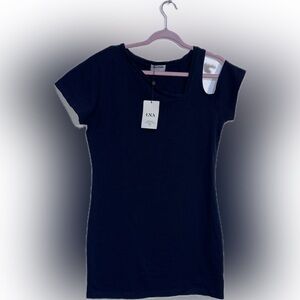 LNA Clothing Kai Cutout T Dress Black M NWT